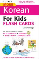 Tuttle More Korean for Kids Flash Cards