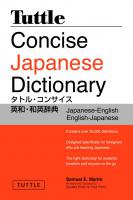Tuttle Concise Japanese Dictionary 2nd ed.
