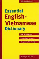 Essential English-Vietnamese Dictonary
