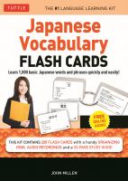 Japanese Vocabulary Flash Cards Kit