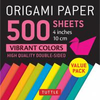 Origami Paper 500 sheets Vibrant Colors 4" (10 cm)
