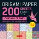 Origami Paper 200 sheets Origami Cranes 6" (15 cm)