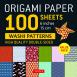 Origami Paper 100 sheets Washi Patterns 6" (15 cm)